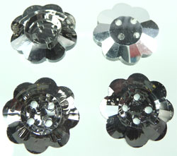 Code: D02857    --- Cristal, bouton 18mm.Anthracite---