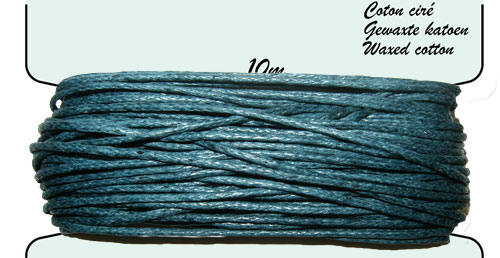 Code: FHY100_271    --- Carte coton cire 1mm x10m Emeraude---